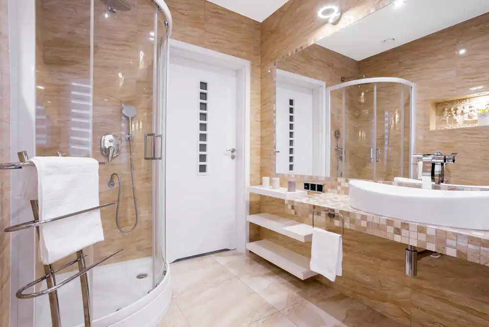 Elegant Shower Enclosure. How to Plan Your Handicap Bathroom Remodel for Aging in Place